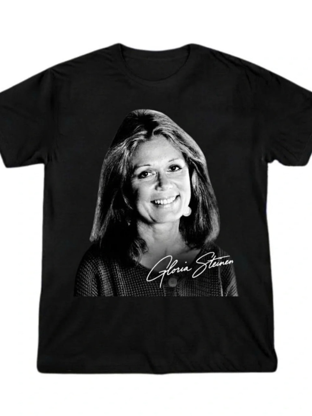 Black Gloria Steinem Women's Portrait Graphic Tee